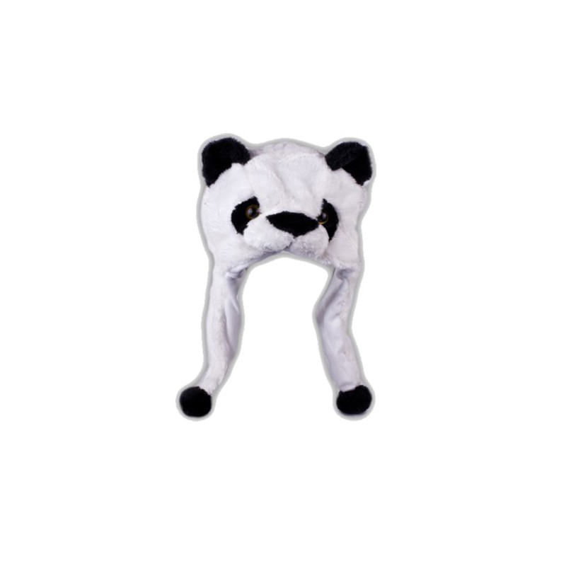 Bonnet Panda avec longues mitaines en peluche, convient aux adultes et aux  enfants, taille unique. 